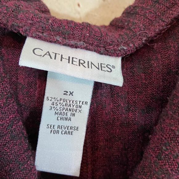 Catherine’s burgundy cowl neck sweater size 2X - Picture 4 of 7